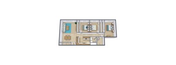 Bradbury Apartments in Bismarck, ND | Three Bedroom Floor Plan 31A