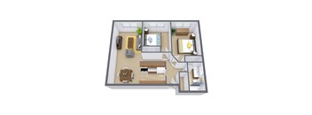 Brookfield l, ll, & lll Apartments | Two Bedroom | Plan 21B