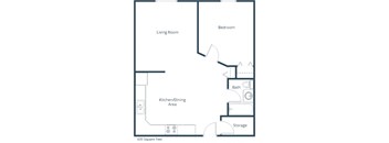 Chestnut Ridge - One Bedroom - Plan 11A