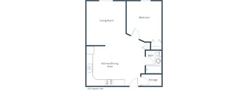 Country Edge Apartments in Fargo, ND | One Bedroom Floor Plan 11A