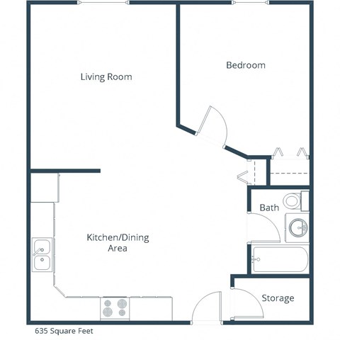 Country Edge - One Bedroom - Plan 11A