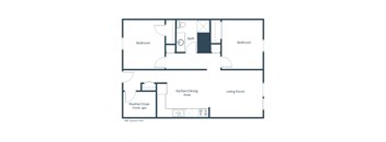Hazelwood Townhomes in Fargo, ND | Two Bedroom Floor Plan 21A