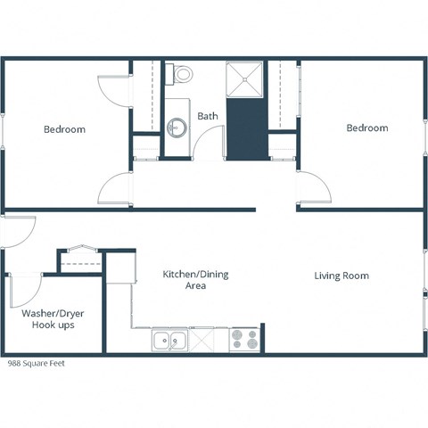 Hazelwood Townhomes - Two Bedroom - Plan 21A