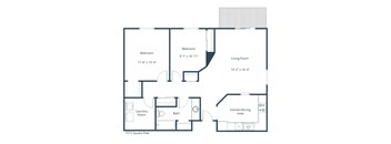 Park Place Apartments | Two Bedroom Floor Plan