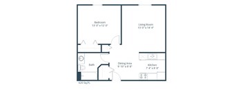 Sterling Park Apartments | One Bedroom Floor Plan A