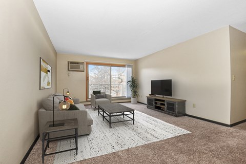 Coon Rapids, MN Parkview Estates Apartments | Furnished Living Room