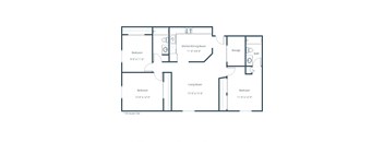 Carlton Place Apartment | 3 Bedroom Floor Plan 32A