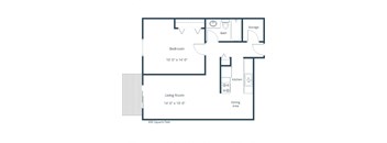Barrette Arms Apartments in Crookston, MN | One Bedroom Floor Plan 11A