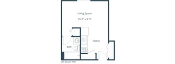 Hoven Lane Apartments in Crookston, MN | Efficiency Floor Plan 01A