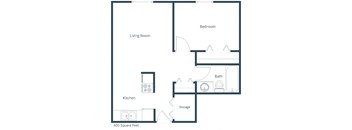 Hoven Lane Apartments in Crookston, MN | One Bedroom Floor Plan 11A