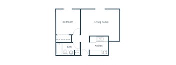 Riverwood Apartments in Crookston, MN | One Bedroom Floor Plan 11A