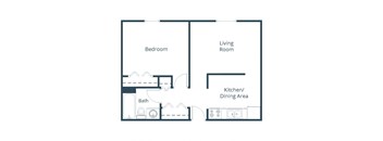 Riverwood Apartments in Crookston, MN | One Bedroom Floor Plan 11B