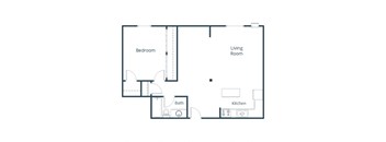 Riverwood Apartments in Crookston, MN | One Bedroom Floor Plan 11C