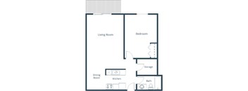 Bristol Park Apartments in Grand Forks, ND | One Bedroom Floor Plan 11A