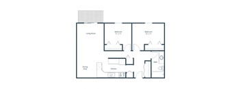 Chandler 1802 Apartments | Two Bedroom Floor Plan