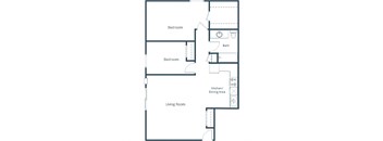 Chandler 1834 Apartments | 2 Bedroom Floor Plan B