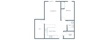 Grandview I Apartments in Grand Forks, ND | One Bedroom Floor Plan 11B