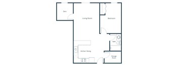 Grandview I Apartments in Grand Forks, ND | One Bedroom Floor Plan 11D