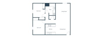 Grandview I Apartments in Grand Forks, ND | Two Bedroom Floor Plan 21A