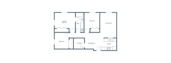 Grandview I Apartments in Grand Forks, ND | Three Bedroom Floor Plan 31A