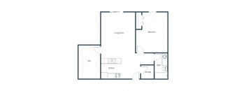 Grandview II Apartments in Grand Forks, ND | One Bedroom Floor Plan 11C