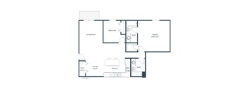 Vista Apartments in Grand Forks, ND | Two Bedroom Floor Plan 22A