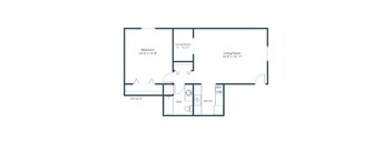 Twin Oaks Townhomes in Hutchinson, MN - One Bedroom Floor Plan 11B