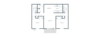 Dellwood Estates in Anoka, MN | Two Bedroom Floor Plan 22a