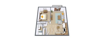 Eagle Run Apartments in West Fargo, ND | One Bedroom Floor Plan 11A