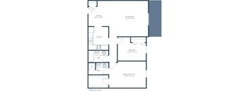 Evergreen Terrace Apartments | Two Bedroom Floor Plan 22B