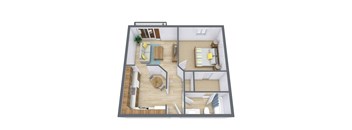 Fairview Apartments in Bismarck, ND | One Bedroom Floor Plan 11B