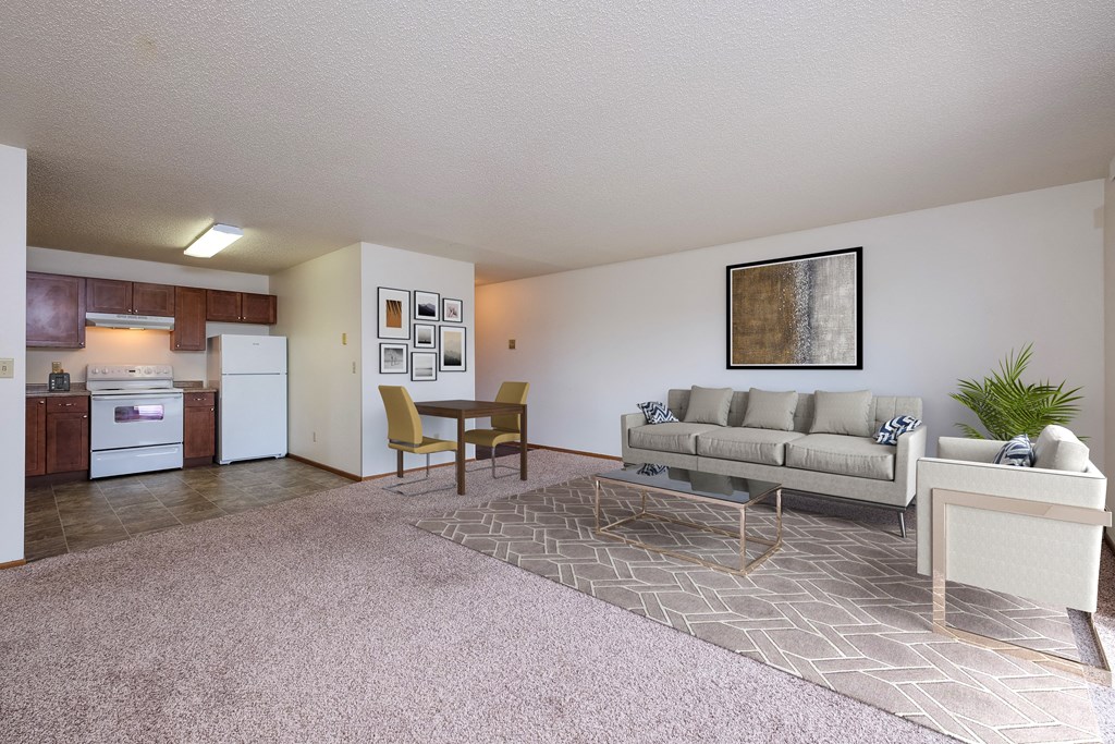 Carlton Place Apartments in Fargo, ND | Living Room