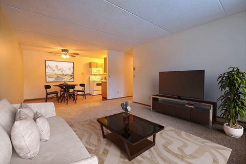 a living room filled with furniture and a flat screen tv. Fargo, ND France Apartments