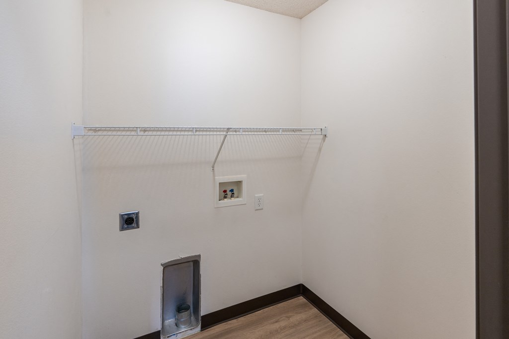 Fargo, ND Parkside Apartments.  A closet with laundry attachments.