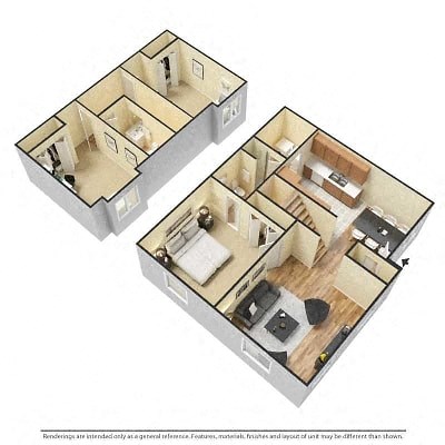 Foxtail Creek Townhomes in Fargo, ND | Three Bedroom Floor Plan 32A