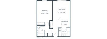 South Park Apartments in Moorhead, MN | One Bedroom Floor Plan 11A