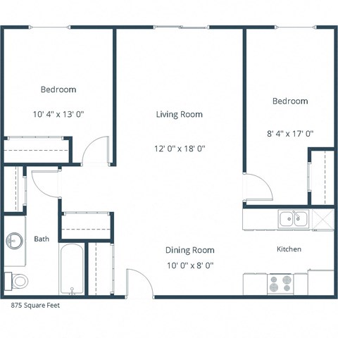 Woodstone Apartments | Two Bedroom Floor Plan C