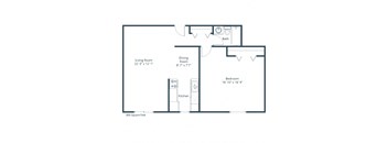 Georgetown on the River in Fridley, MN | One Bedroom Floor Plan 11A at Georgetown on the River Apartments, Fridley, MN