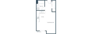 Glen Pond Apartments | Efficiency Floor Plan 01A