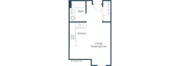 Glen Pond Apartments | Efficiency Floor Plan 01B  at Glen Pond, Eagan, MN, 55121