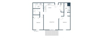 Glen Pond Apartments | Two Bedroom Floor Plan 22i