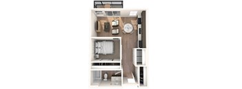 Glen Pond Addition Apartments | Efficiency | Plan DAU0CSXA