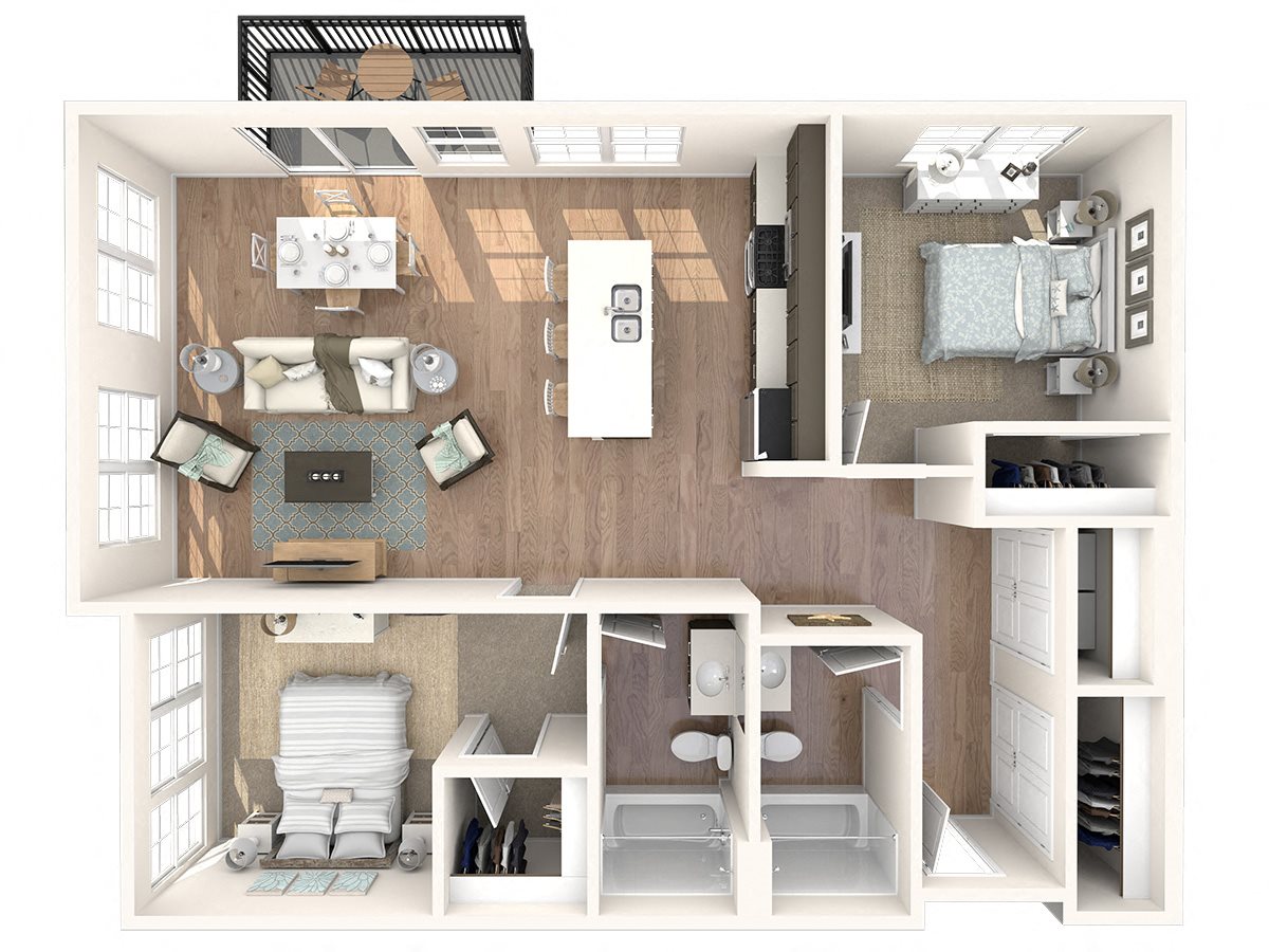 Glen Pond Additions Apartments | Two Bedroom Floor Plan A Glen Pond Additions Apartments | Two Bedroom Floor Plan A