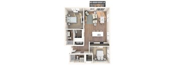 Glen Pond Addition Apartments | Two Bedroom | Plan DAU2FXXB
