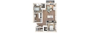 Glen Pond Additions Apartments | Two Bedroom | Plan DAU2FXXC