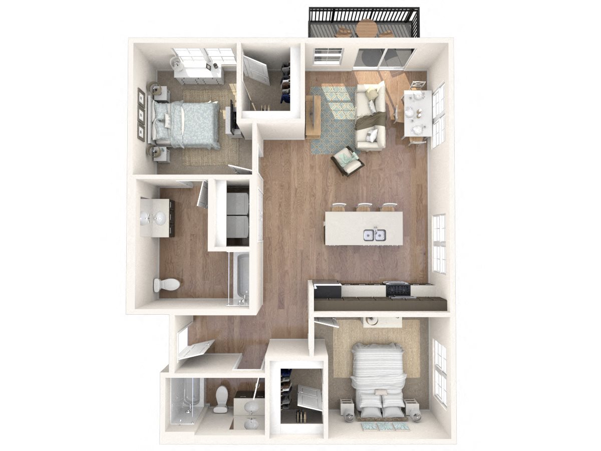 Glen Pond Additions Apartments | Two Bedroom Floor Plan C Glen Pond Additions Apartments | Two Bedroom Floor Plan C