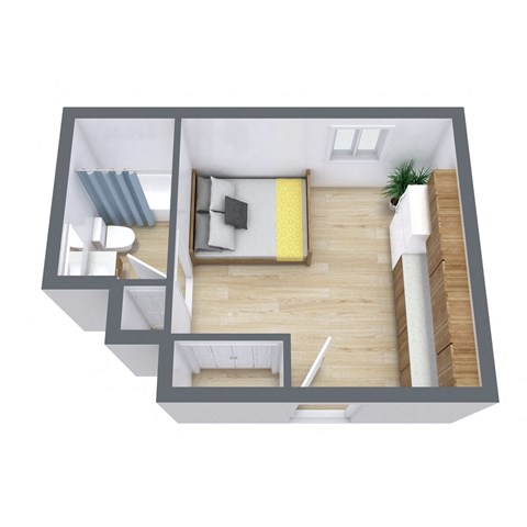 Hartford Apartments in Fargo, ND | Studio Floor Plan 01B