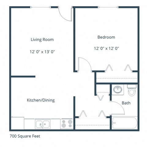 Berkshire Townhomes | One Bedroom | Plan 11A