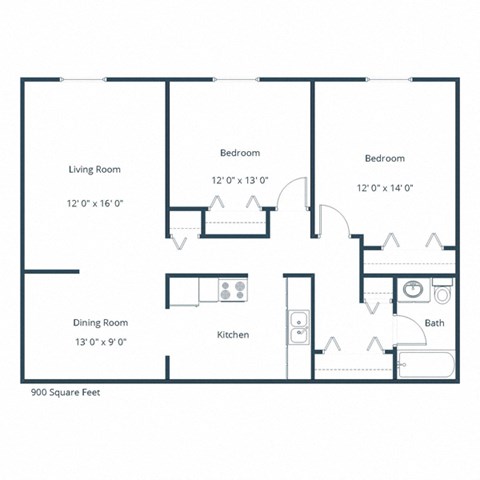 Berkshire Townhomes | Two Bedroom | Plan 21A