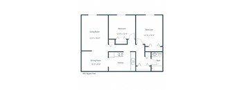 Berkshire Townhomes in Fargo, ND | Two Bedroom Floor Plan 21A